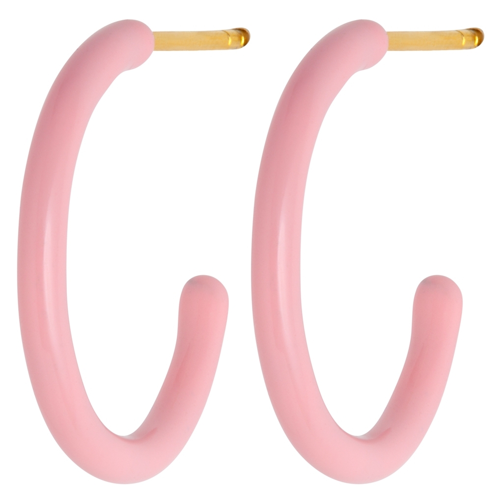 color hoops medium pair – enamel