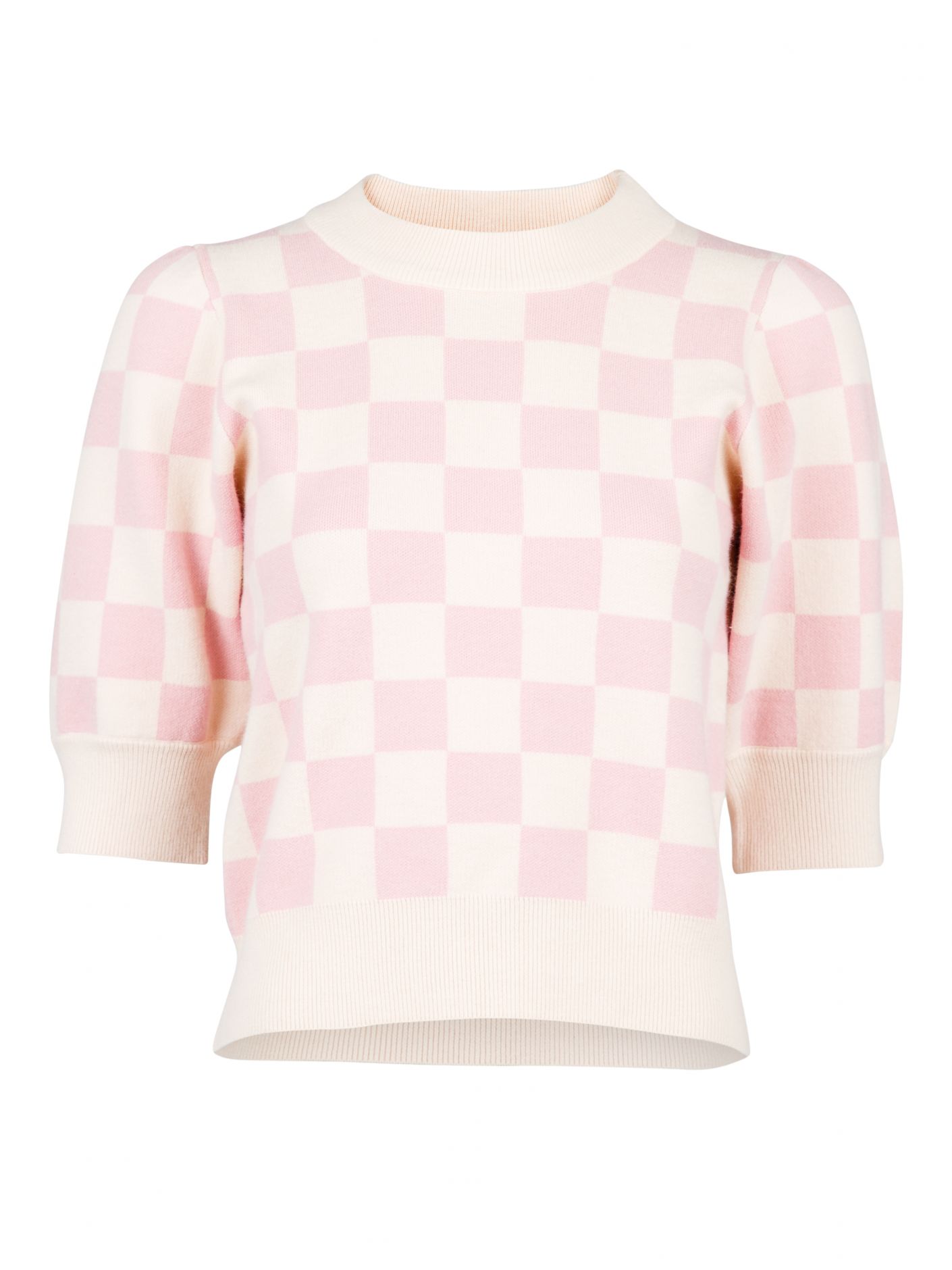 155792 abi chess knit blouse
