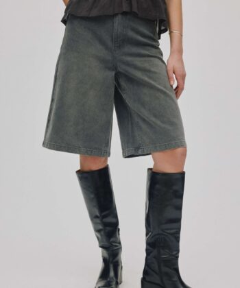 Rabens saloner adelin grey denim shorts