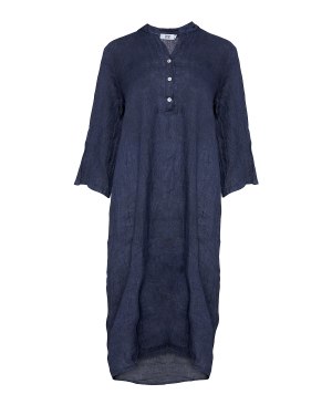 18970 long shirt dress linen